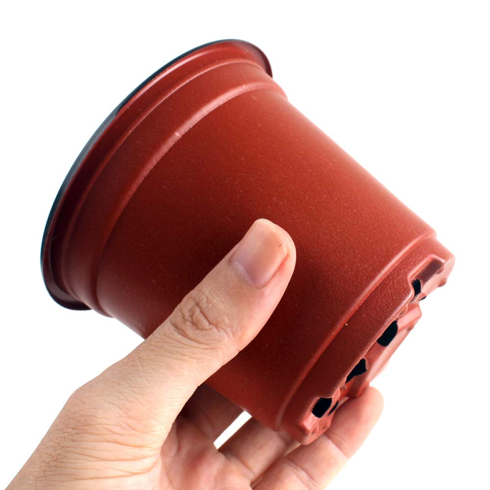 Amazon.co.jp: HAZOULEN 4インチ プラスチック植木鉢 種まき用 100個